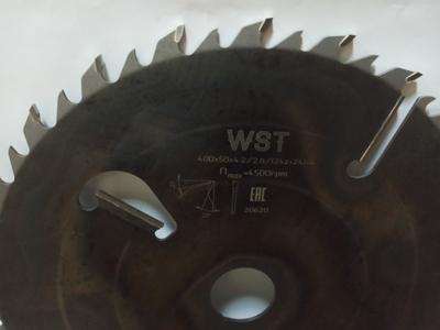 Диск пильный 400х50х24z+24+4(2,8/4,2) WST
