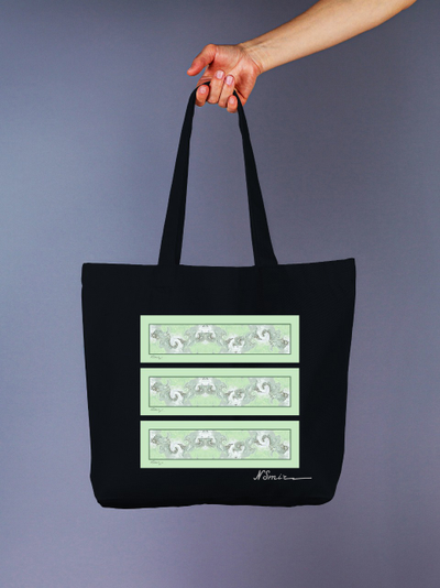 Эко-шоппер "Легкий бриз" из черной саржи