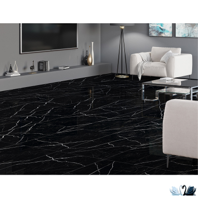 Керамогранит Staro Palacio Nero Marquina 60х120 см глянцевый
