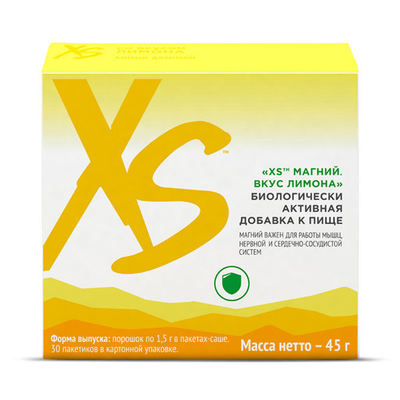 ЗДОРОВЫЙ СОН XS Магний в стиках. Вкус лимона, 30 саше