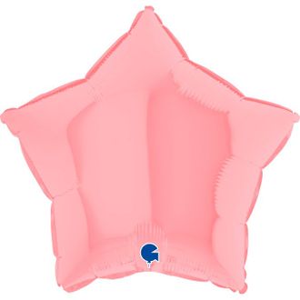 Фольгированный шар с гелием Звезда нежный розовый пастель 45см