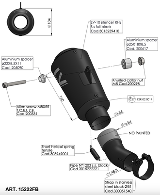 Глушитель LEOVINCE LV-10 Black 15222FB