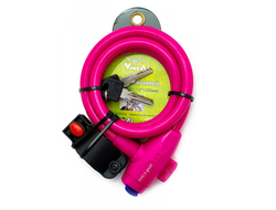 Замок велосипедный 12*1200мм, Vinca Sport (розовый)