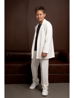 Брюки белые трикотажные классические