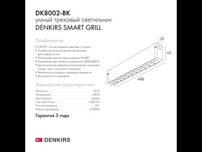 Трековый светильник Denkirs DK8002-BK
