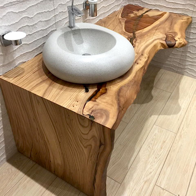 столешница под раковину ванную комнату из карагача