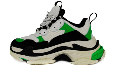 Balenciaga Triple S Черные с зеленым