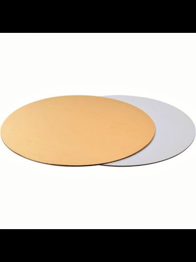 Подложка для торта 140мм (золото/белая, 1,5мм)