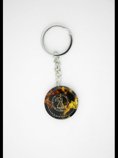 Брелок из натурального янтаря "Весы"