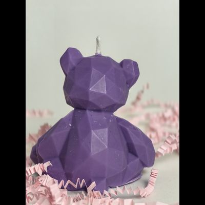 Свеча "Мишка геометрия" Фиолет