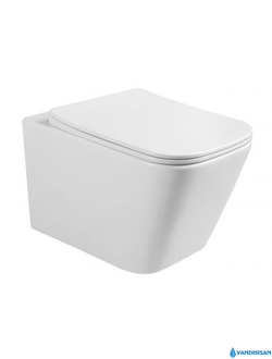 Подвесной безободковый унитаз  MEER MR-2105 с сиденьем