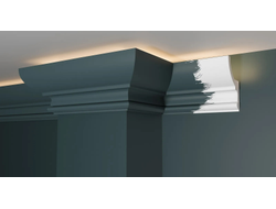 Потолочный плинтус для подсветки DECOR-DIZAYN DD507, из дюрополимера, под покраску, ударопрочный, 2 метра