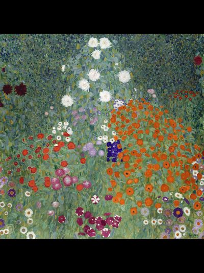 Купить греющую картину с фото репродукции Густава Климта Цветочный сад