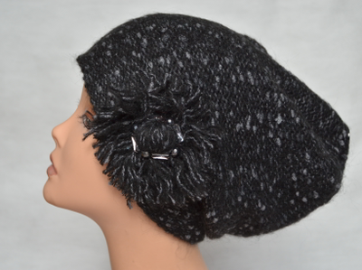 Шапка бини черного цвета Италия фото