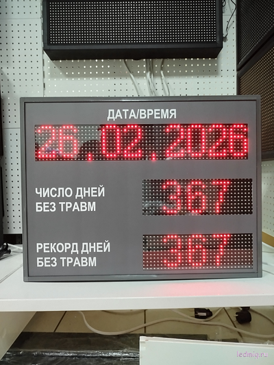 Табло травматизма (красный/серый)