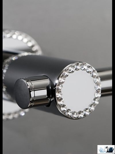 Полотенцедержатель Wildbad Sevilla, круглый, хром со стразами