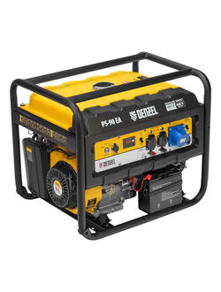 Генератор бензиновый PS 90 EA, 9.0 кВт, 230В, 25 л, коннектор автоматики, электростартер Denzel