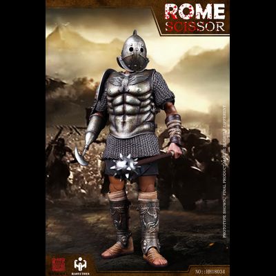 Римский гладиатор скисор (арбелас) в серебряной броне - Коллекционная ФИГУРКА 1/6 Imperial Army Hunting Ground Fighter SCISSOR Silver Edition (HH18034) - HHMODEL &amp; HAOYUTOYS