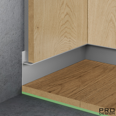 Теневой плинтус скрытого монтажа Pro Design Panel 7208 Анодированный