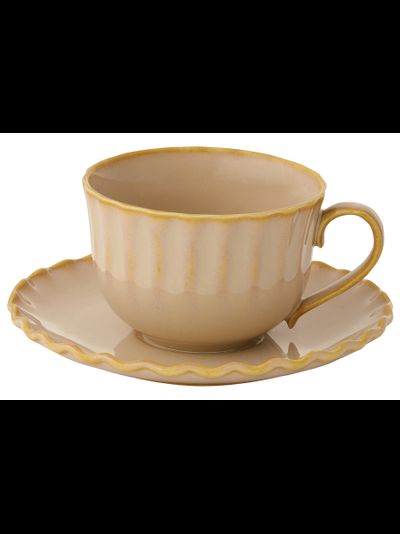 Чашка с блюдцем Onde, песочная, 0,25 л