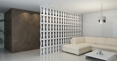 Декоративный 3D блок для перегородки из гипса (модель 04)