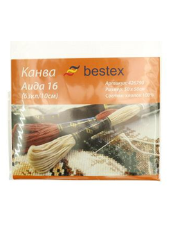 Канва 50 50см белая Bestex Аида 16