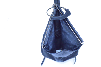 Черный итальянский рюкзак Ренато Анжи