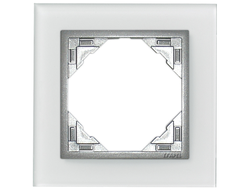 Efapel 90910 TCA, Рамка 1 пост, стекло/алюминий