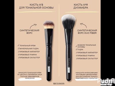 RELOUIS Кисть PRO Foundation Brush №3 для тональной основы