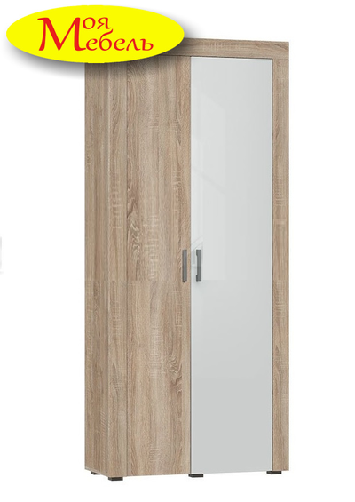 Ангара Гостиная Шкаф 2х дверный (сонома/белый)