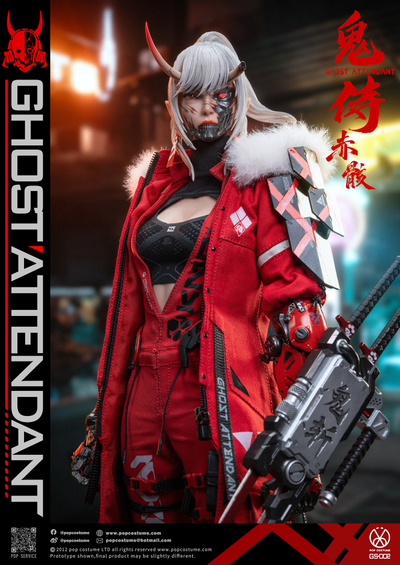 ПРЕДЗАКАЗ - Девушка-киборг (в красном) - Коллекционная фигурка 1/6 Ghost Attendant Red Remains (GS-002) - POPCOSTUME  ?ЦЕНА: 31900 РУБ.?