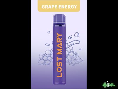 Одноразовая электронная сигарета LOST MARY CM1500, 2%, 4,8 мл, 850 мАч, 1500 затяжек (Grape Energy)