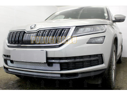 Защита радиатора Skoda Kodiaq 2016- chrome верх