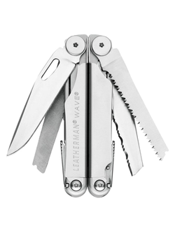 Мультитул LEATHERMAN Wave Plus, 17 функций,  серебристый [832524]