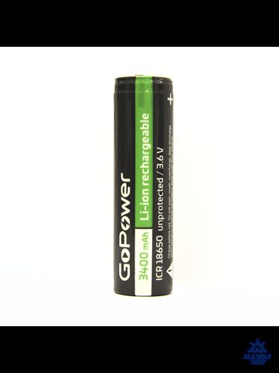 Аккумулятор GoPower Li-lON ICR18650 3400mAh