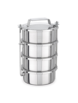 Контейнер для перевозки пищи 30*14*4, нержавеющая сталь, 9 л.