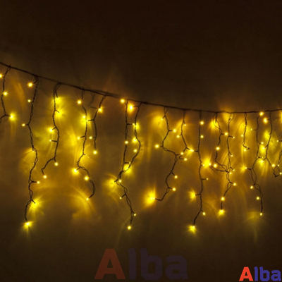 Бахрома 3*0.5 м ЖЕЛТЫЙ, мерцание IP 54