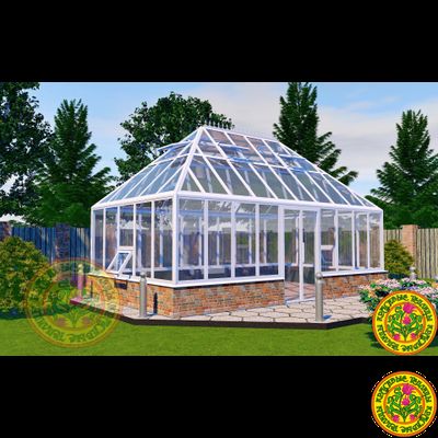 Теплица из стекла и алюминия ПЛИМУТ КРИСТАЛ БОКС 6000 х 3500 - Красивые теплицы
