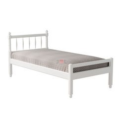 Кровать 10 из массива с фигурными спинками 900*2000 (2115х975х990мм) белый