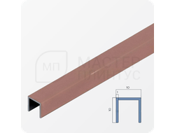 П-образный бордюр-вставка из алюминия 15х10 мм. NEEXY PV83-14 MRG Розовый матовый 2.7 м.