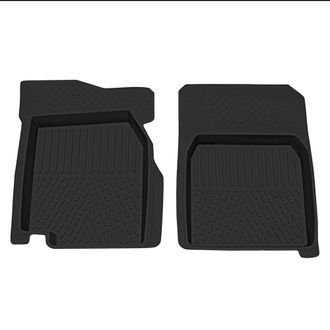 Коврик салонный резиновый (черный) для LADA Classic (2101-2107) (передний ряд сидений) (Борт 4см)