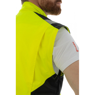 Сигнальная куртка-жилет Brodeks KS 225, желтый/черный с МВО пропиткой