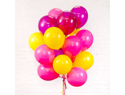 Желтые и малиновые шары