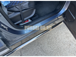 Защита штатного порога труба Папа Тюнинг d53 для Chery Tiggo 4 Pro 2022-