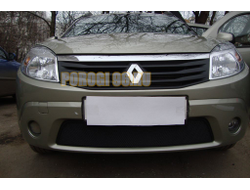 Защита радиатора Renault Sandero 2010-2014 black