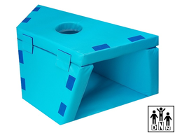 Мягкий модульный Туннель-трансформер (1 секция) голубой