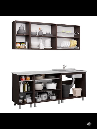 Монтана 2,0 м кухонный гарнитур Сонома / Венге