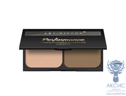 Art-Visage Палетка компактных хайлайтера и скульптора Performance 01