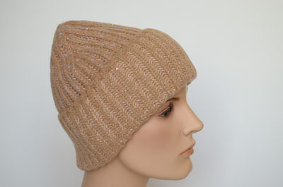 Кашемировая золотистая шапка Италия вицио