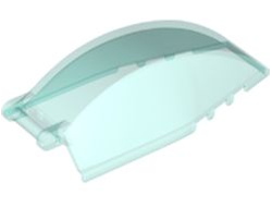Windscreen 8 x 4 x 2 Curved with Bar Handle, Trans-Light Blue (23448 / 6301841)